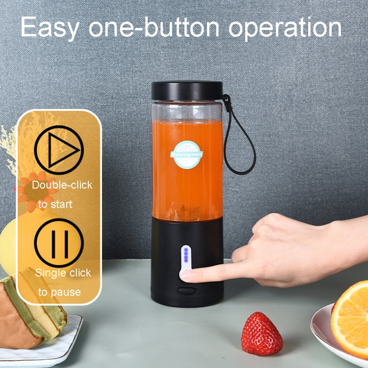 Portable Multifunctional USB Rechargeable Juice Extractor Cup Mini Electrical Juicer(White)