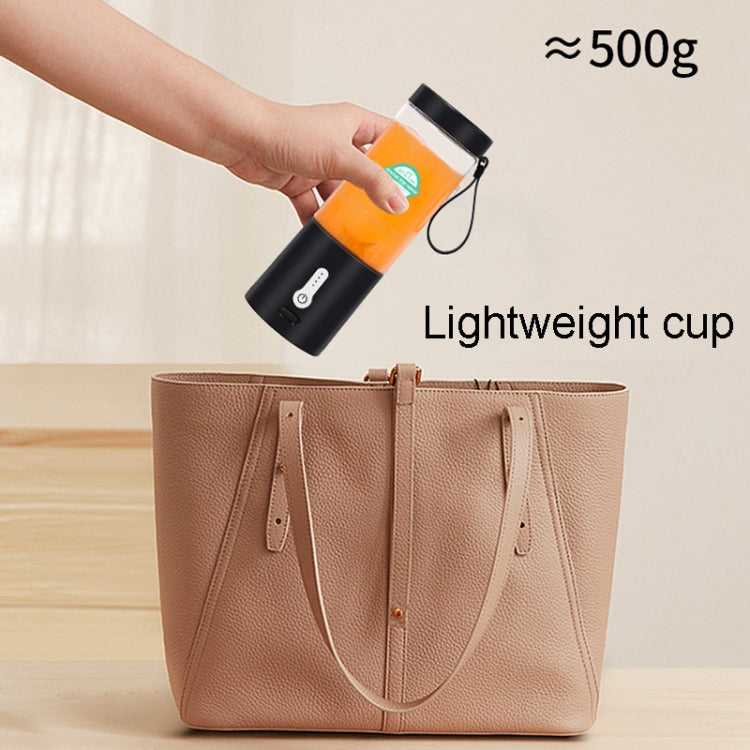 Portable Multifunctional USB Rechargeable Juice Extractor Cup Mini Electrical Juicer(Black)
