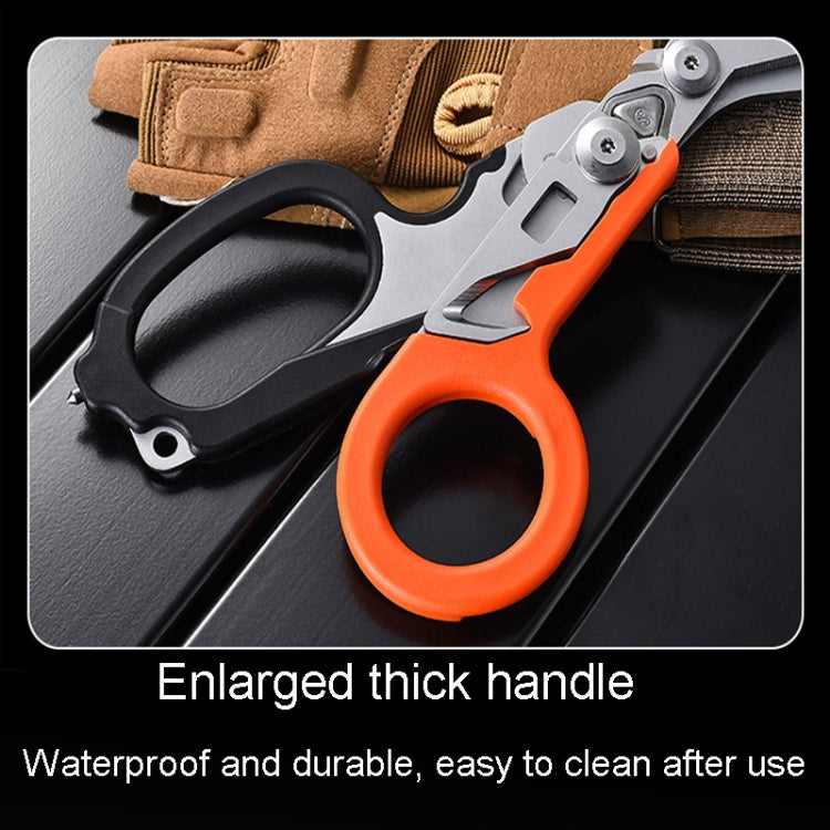 Multifunctional Outdoor First Aid Equipment Foldable Gadget Scissors(Blue)