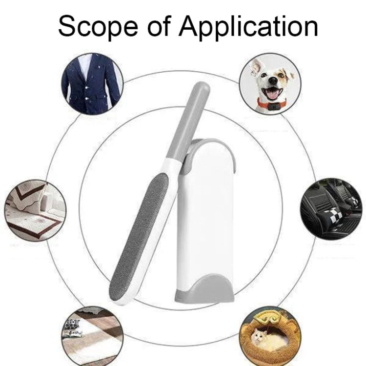 Clothes Sofa Dust Remover Household No-wash Double-sided Electrostatic Hair Removal Brush, Color: L Gray