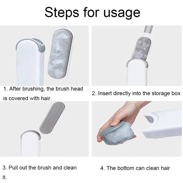 Clothes Sofa Dust Remover Household No-wash Double-sided Electrostatic Hair Removal Brush, Color: L Blue