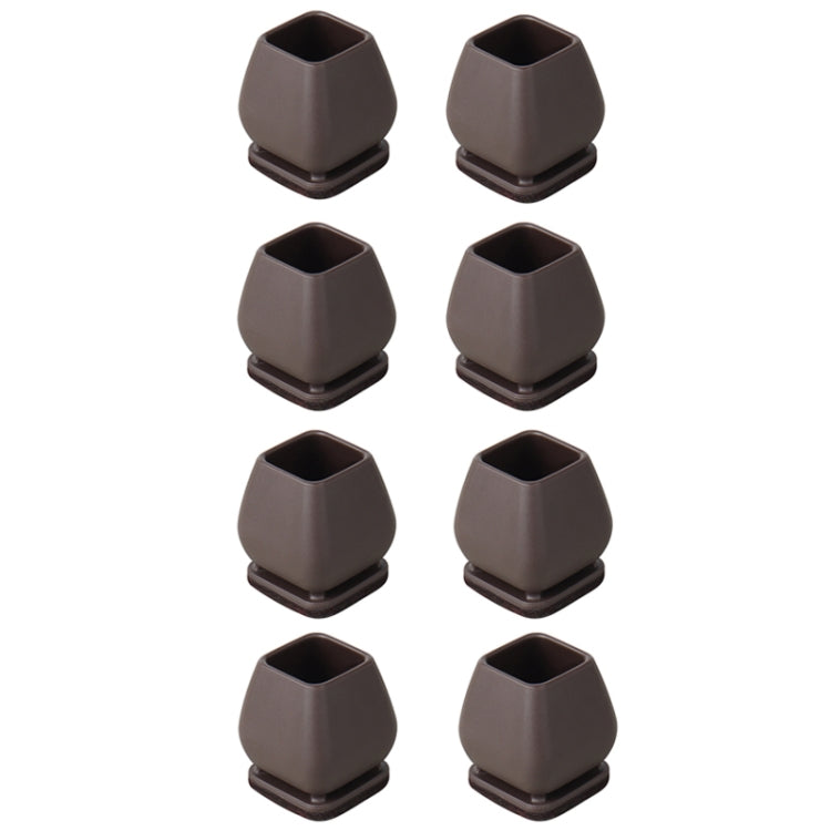 0.75 inch 8pcs /Set 15 Degree Tilt Table And Chair Feet One-Piece Shock-Absorbing Protective Cover For Chairs(Square)