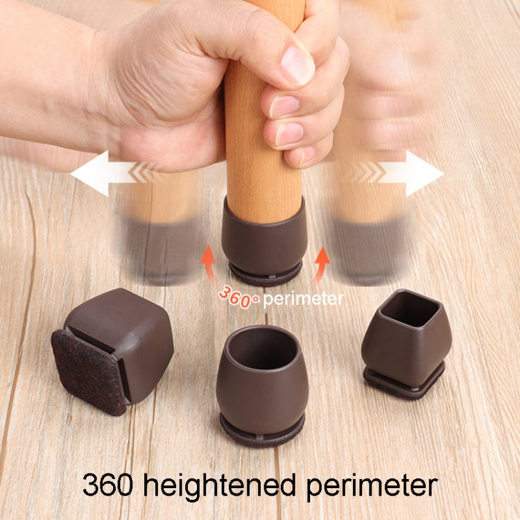 1 inch 8pcs /Set 15 Degree Tilt Table And Chair Feet One-Piece Shock-Absorbing Protective Cover For Chairs(Round)