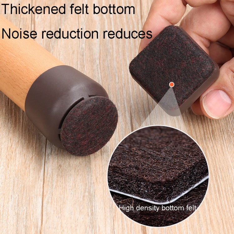 0.75 inch 8pcs /Set 15 Degree Tilt Table And Chair Feet One-Piece Shock-Absorbing Protective Cover For Chairs(Round)