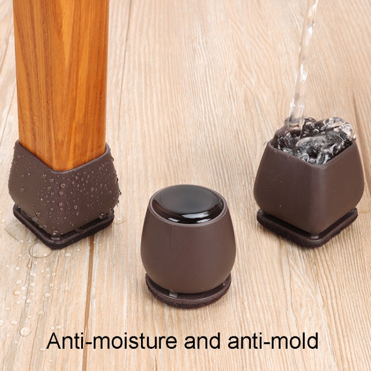 1.25 inch 8pcs /Set 15 Degree Tilt Table And Chair Feet One-Piece Shock-Absorbing Protective Cover For Chairs(Round)