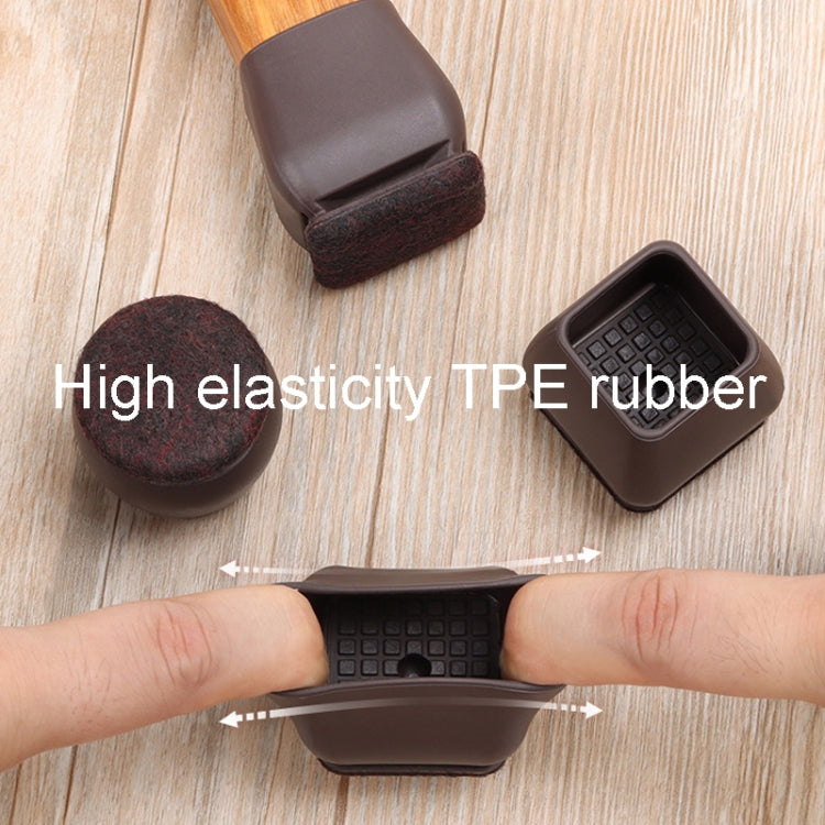 1.25 inch 8pcs /Set 15 Degree Tilt Table And Chair Feet One-Piece Shock-Absorbing Protective Cover For Chairs(Round)