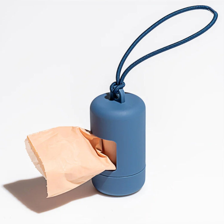 Pet Poop Bag Dispenser Dog Toilet Bowl Dispenser For Waste Bags(Navy Blue)