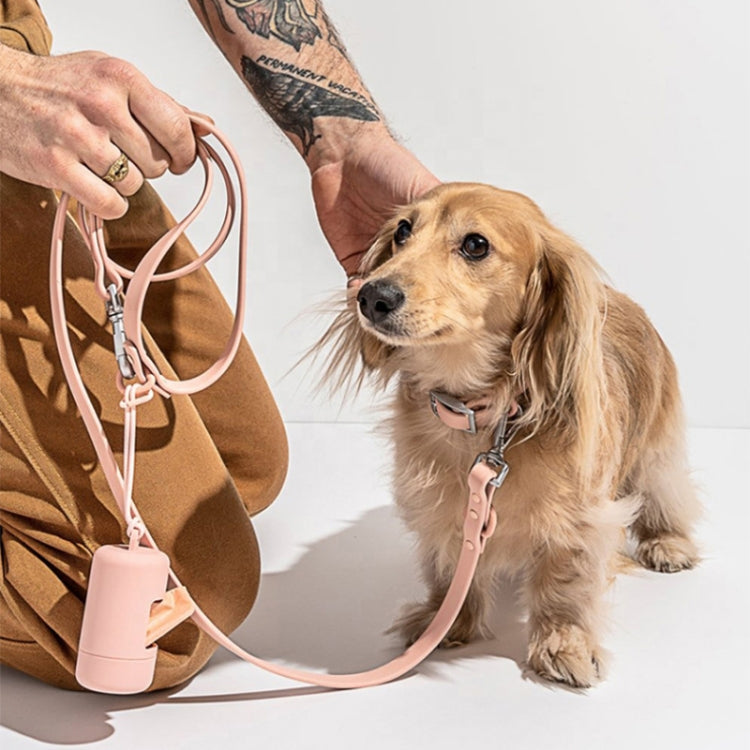 Pet Poop Bag Dispenser Dog Toilet Bowl Dispenser For Waste Bags(Pink)