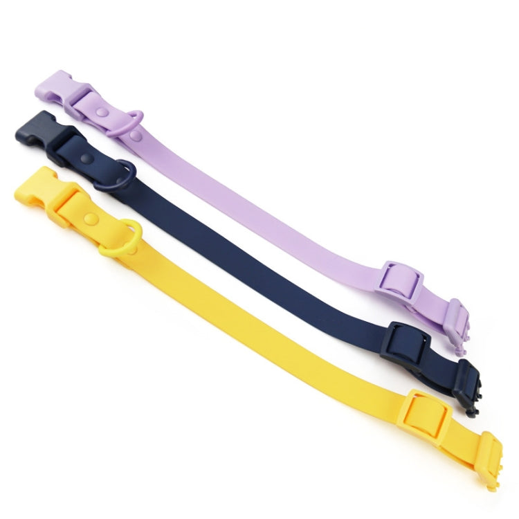 Adjustable Leash Dog Collar Waterproof Pet Traction Coil, Size: S(Yellow)