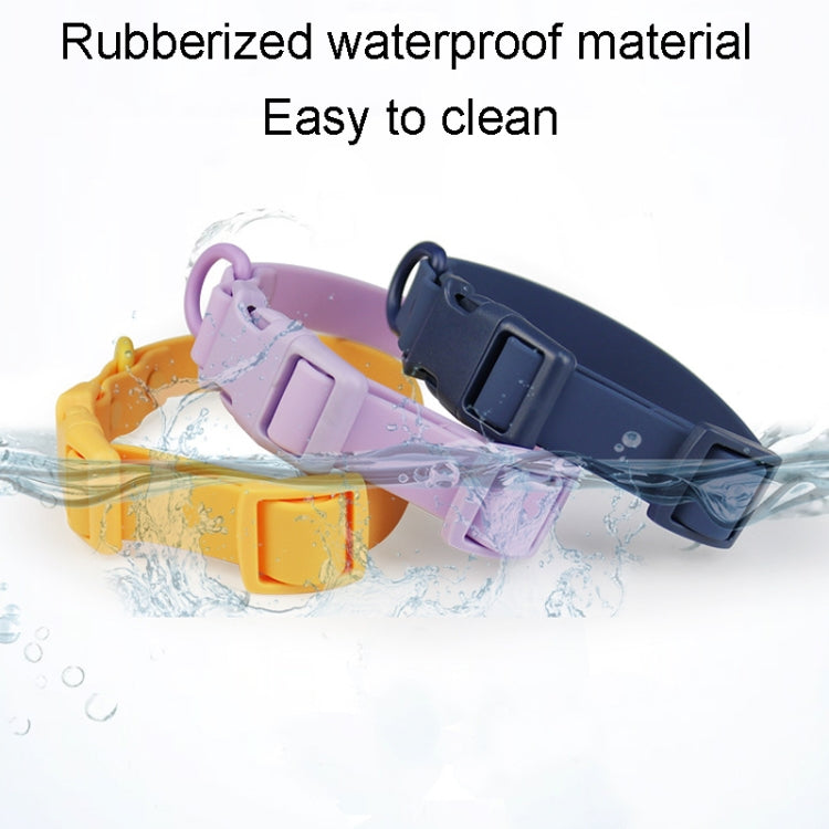 Adjustable Leash Dog Collar Waterproof Pet Traction Coil, Size: S(Yellow)