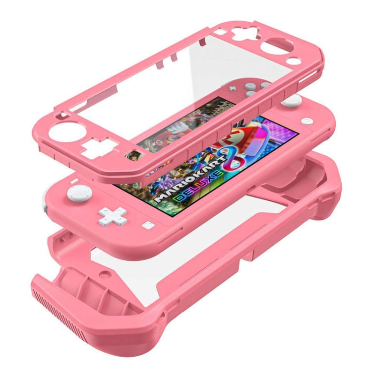 For Nintendo Switch Lite Full Cover Protective Shell TPU Console Case(Pink)