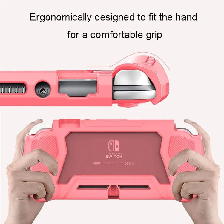 For Nintendo Switch Lite Full Cover Protective Shell TPU Console Case(Black)