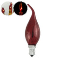 Retro Flame Light Bulb LED Energy-saving Light Source Candle Decorative Light Bulb, Color temperature: E14 Red Flame Pull Tail