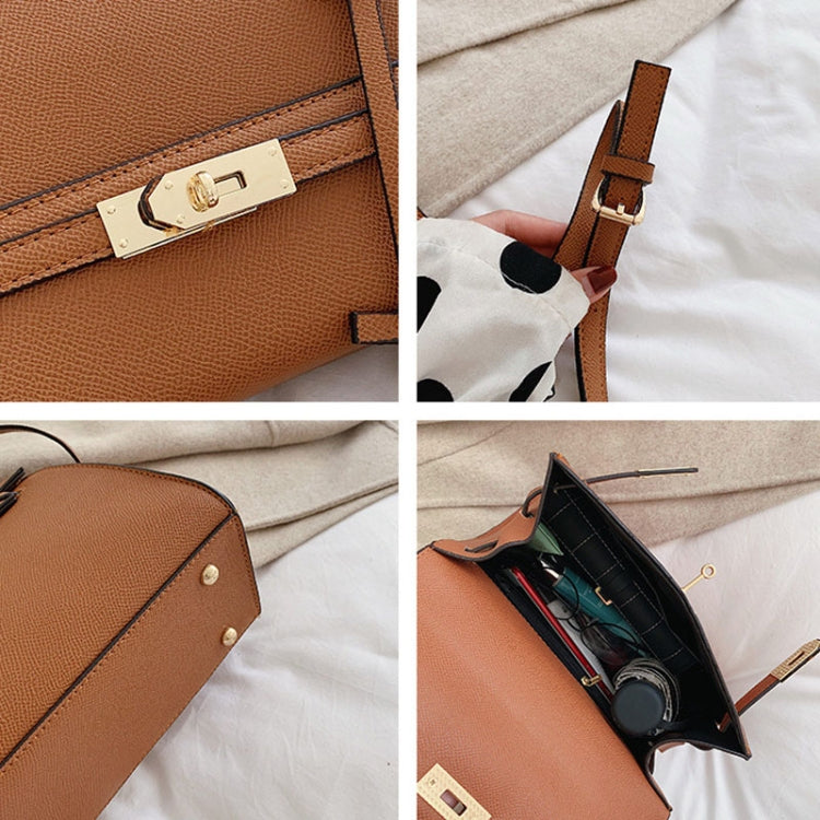 Autumn And Winter Women Hundred Crossbody Handbag Single Shoulder Kelly Bag(Black)
