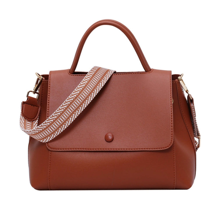 Autumn And Winter Simple Women Handbag Versatile Single Shoulder Crossbody Bag(Brown)