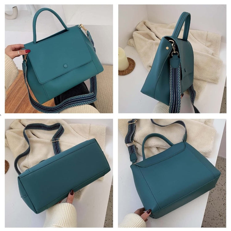 Autumn And Winter Simple Women Handbag Versatile Single Shoulder Crossbody Bag(Black)
