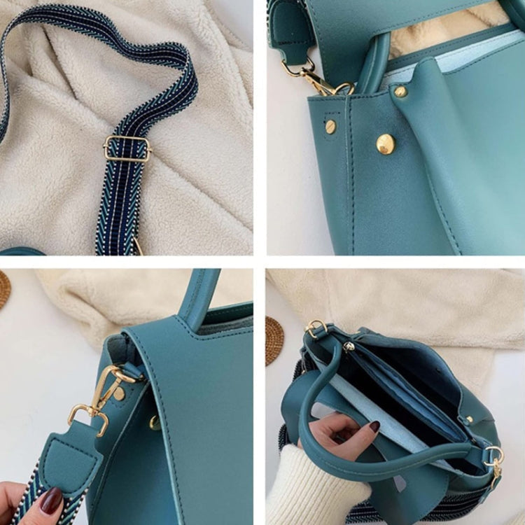 Autumn And Winter Simple Women Handbag Versatile Single Shoulder Crossbody Bag(Black)
