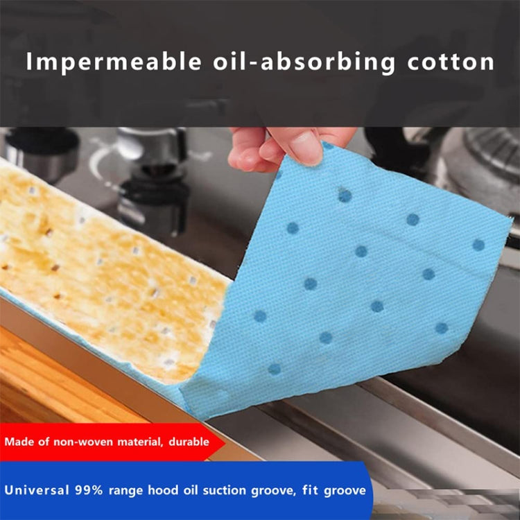 10pcs /Pack Disposable Oil Groove Suction Paper for Cooker Hoods, Spec: 10x90cm Thickened