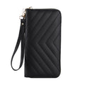 Lingerie Long Ladies Wallet Large Capacity Clutch Cell Phone Bag(Black)