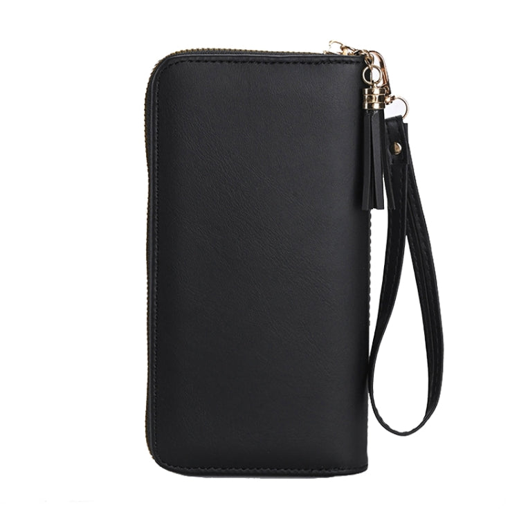 Lingerie Long Ladies Wallet Large Capacity Clutch Cell Phone Bag(Black)