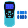 Multifunctional Low Frequency Pulse Meridian Physiotherapy Massage Instrument, Color: Blue Upgrade