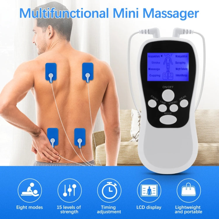 Multifunctional Low Frequency Pulse Meridian Physiotherapy Massage Instrument, Color: Blue Upgrade