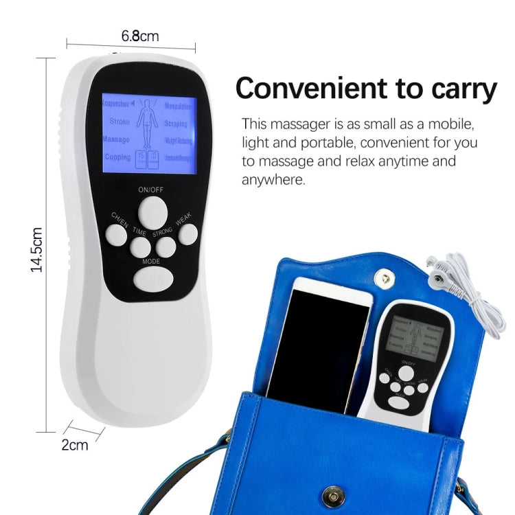 Multifunctional Low Frequency Pulse Meridian Physiotherapy Massage Instrument, Color: White Standard