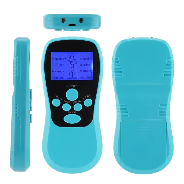 Multifunctional Low Frequency Pulse Meridian Physiotherapy Massage Instrument, Color: Blue Upgrade