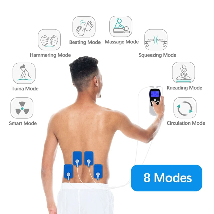 Multifunctional Low Frequency Pulse Meridian Physiotherapy Massage Instrument, Color: White Standard