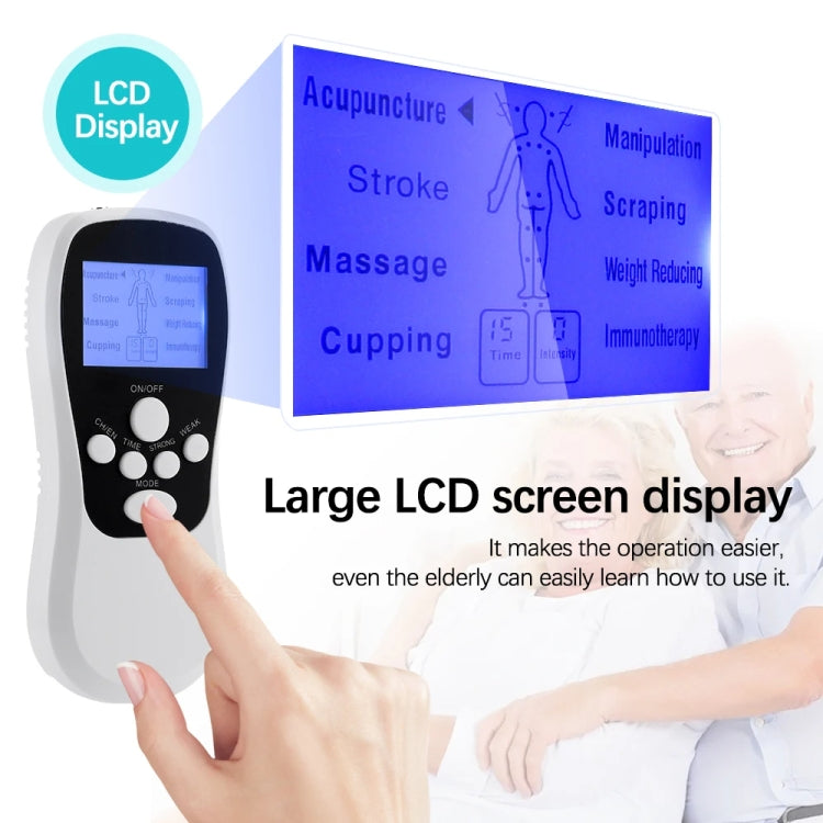 Multifunctional Low Frequency Pulse Meridian Physiotherapy Massage Instrument, Color: Blue Upgrade