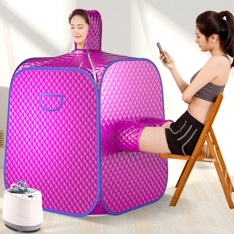 Dual Person Portable Steam Sauna Spa With Pot Set Weight Loss Skin Spa Machine EU Plug 220V(Red)