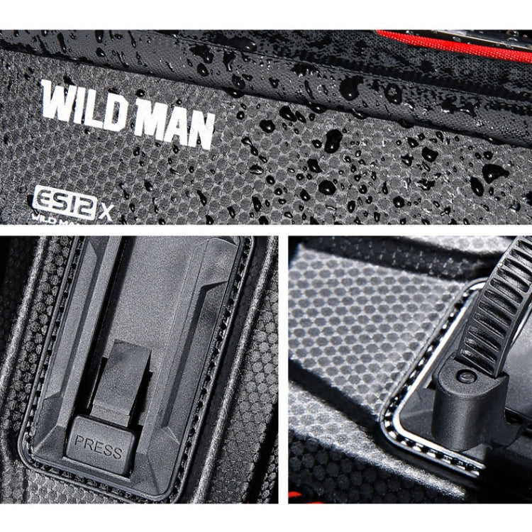 WILD MAN ES12X 1LEVA Hard Shell Bicycle Bag Cycling Phone Touch Screen Front Beam Bag, Color: Red