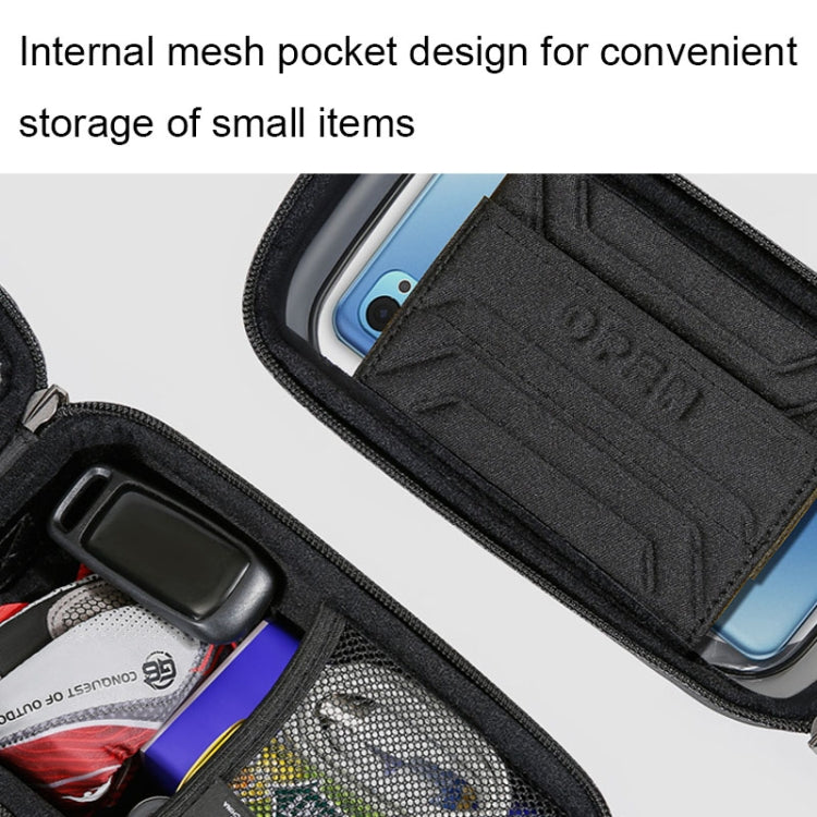 WILD MAN ES12X 1LEVA Hard Shell Bicycle Bag Cycling Phone Touch Screen Front Beam Bag, Color: Red