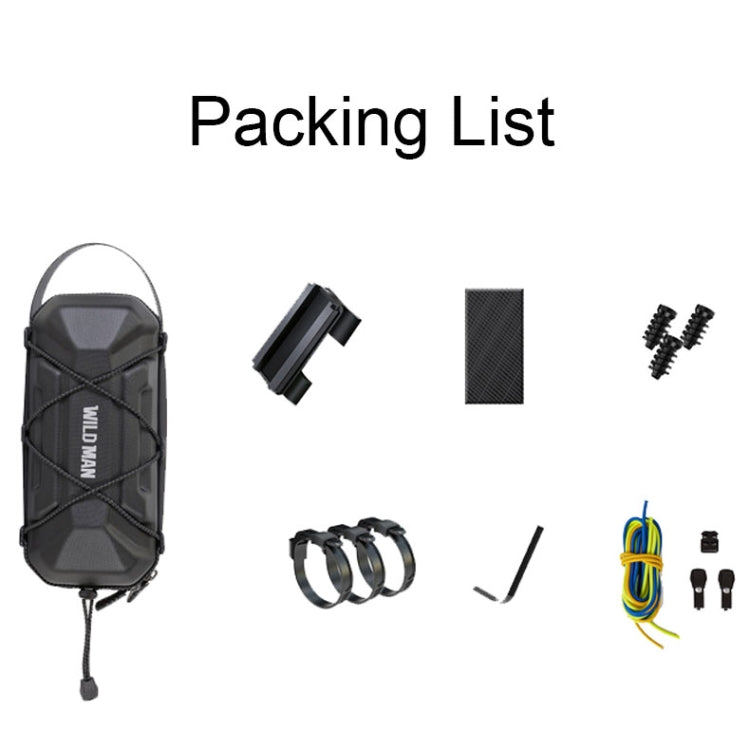 WILD MAN GD6X 2L Electric Scooter EVA Hard Shell Hanging Bag Folding Bike Bag(Black)