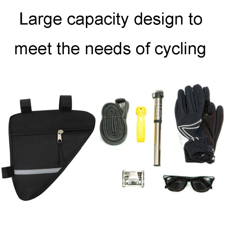 With Water Cup Bag 7 inch Bicycle Triangle Bag Outdoor Sports Cycling Gear Storage Bag