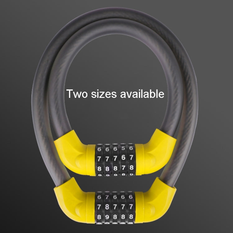 40 x 1.72cm Bicycle And Electrical Vehicle 5-Digit Combination Lock Safety Anti-Theft Cycling Lock(All Black)
