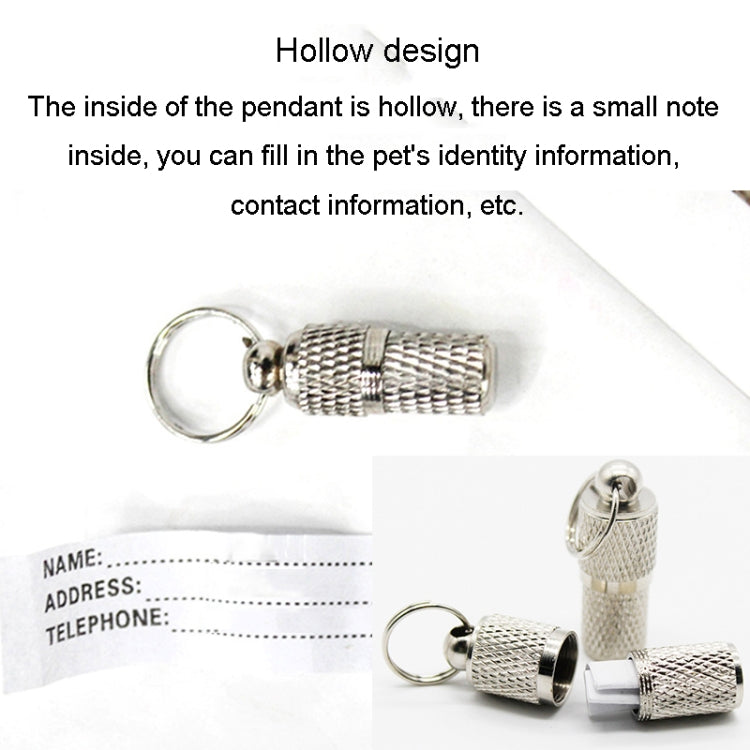 Large Pet ID Tag Pendant Dogs Cats Anti Loss Hanging