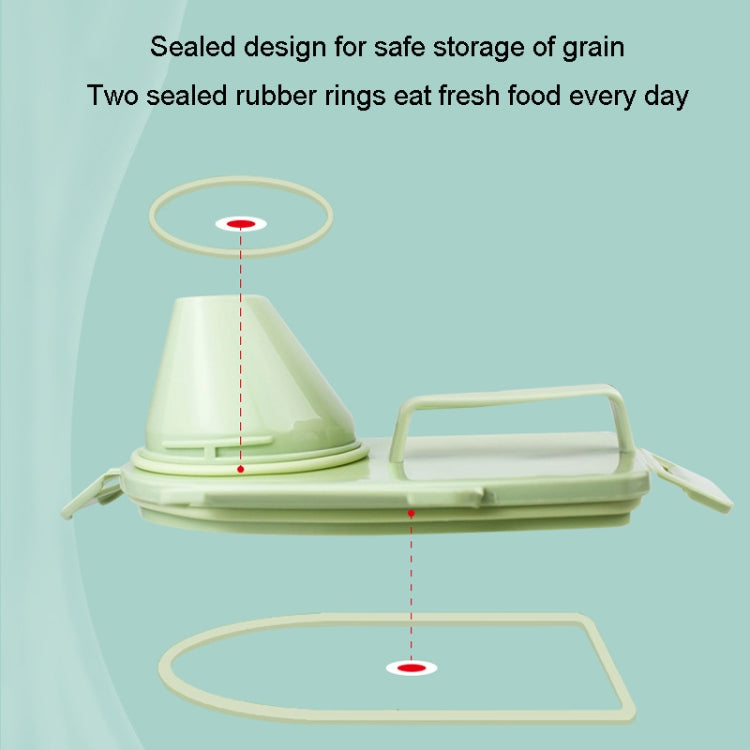 1.5L Pet Food Storage Bucket 4 Snap Dog Food Moisture Proof Sealed Storage Tank(Beige)