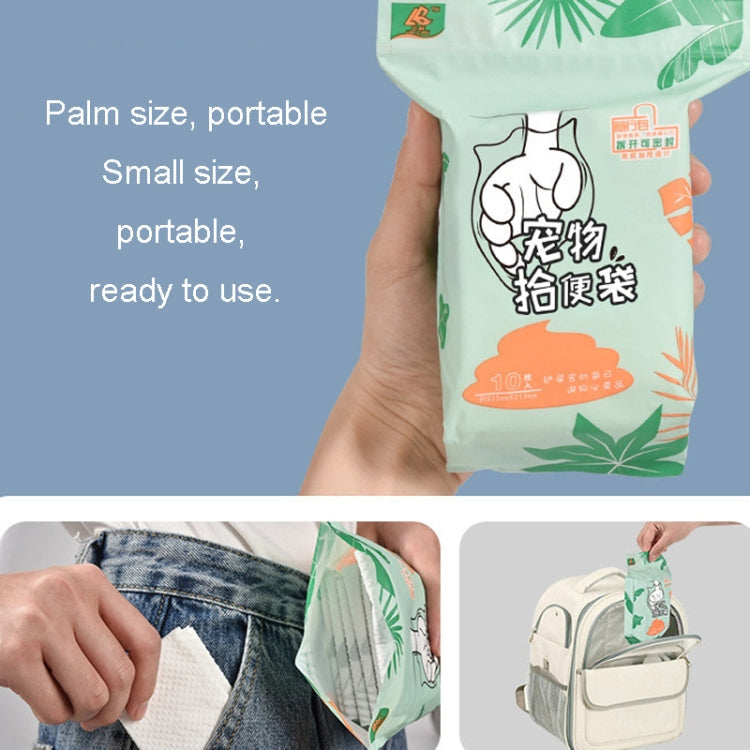 10pcs /Pack Disposable Pet Poop Pickup Bags Trash Bags Poop Cleanup Supplies
