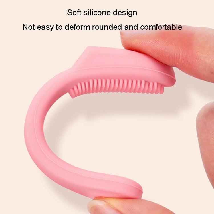 Pet Cats Dog Cleaning Comb Chin Teeth Cleaning Brush Silicone Brush(Pink)