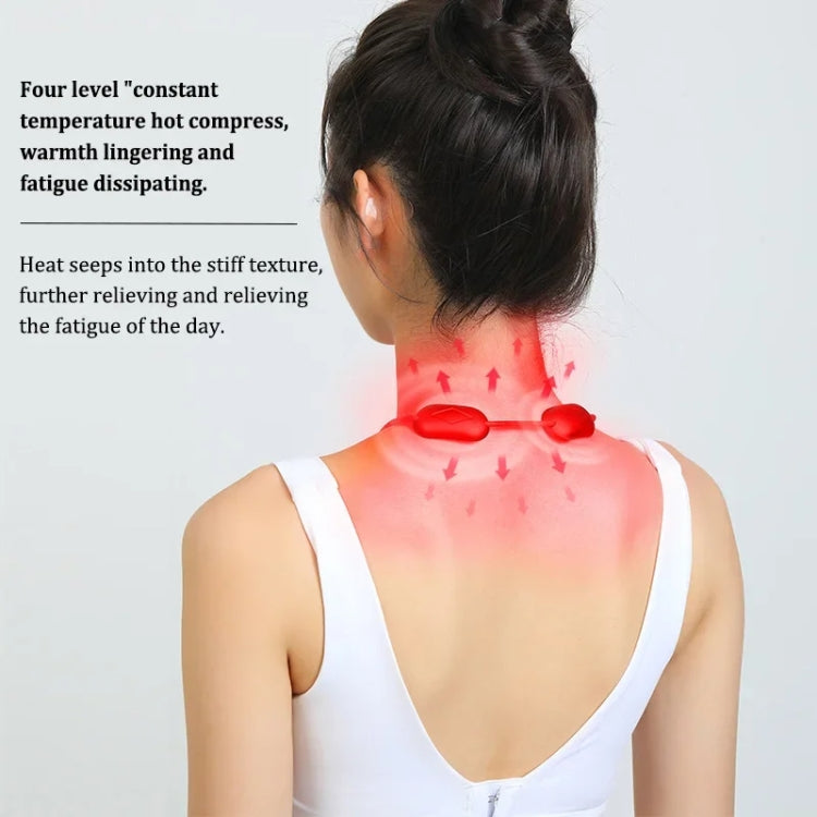 Mini Hanging Neck EMS Pulse Cervical Massager Shoulder and Neck Physiotherapy Instrument(Red)