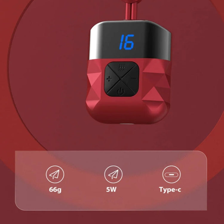 Mini Hanging Neck EMS Pulse Cervical Massager Shoulder and Neck Physiotherapy Instrument(Red)