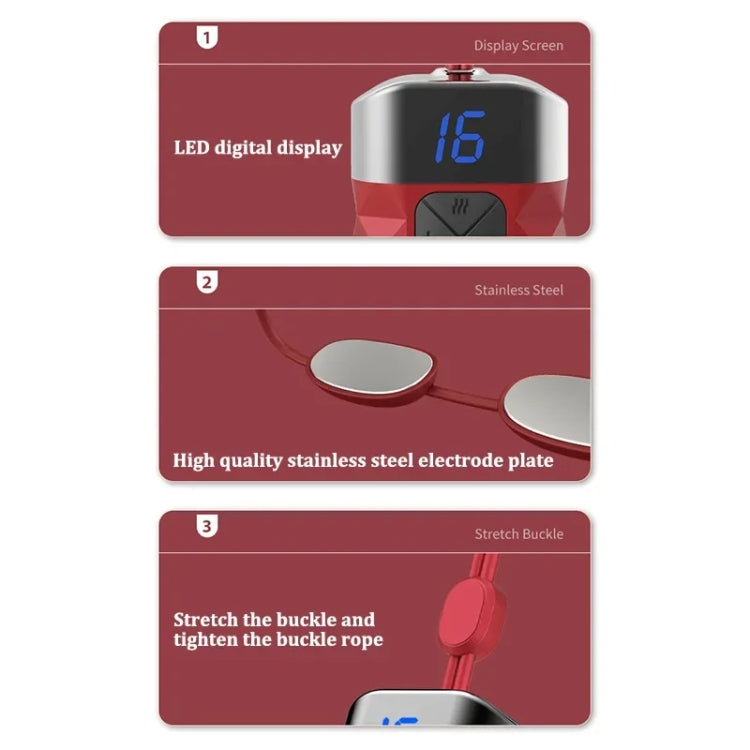 Mini Hanging Neck EMS Pulse Cervical Massager Shoulder and Neck Physiotherapy Instrument(Red)