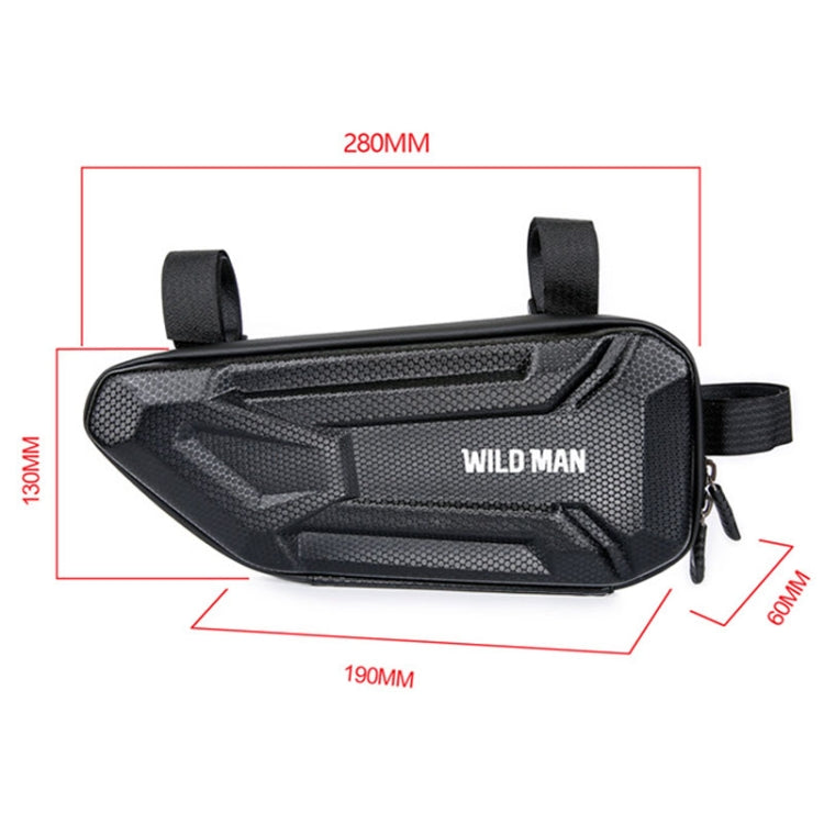 WILD MAN XT4 1.2L EVA Hard Shell Bicycle Triangle Bag Electric Vehicle Side Bag(Sun Pattern)