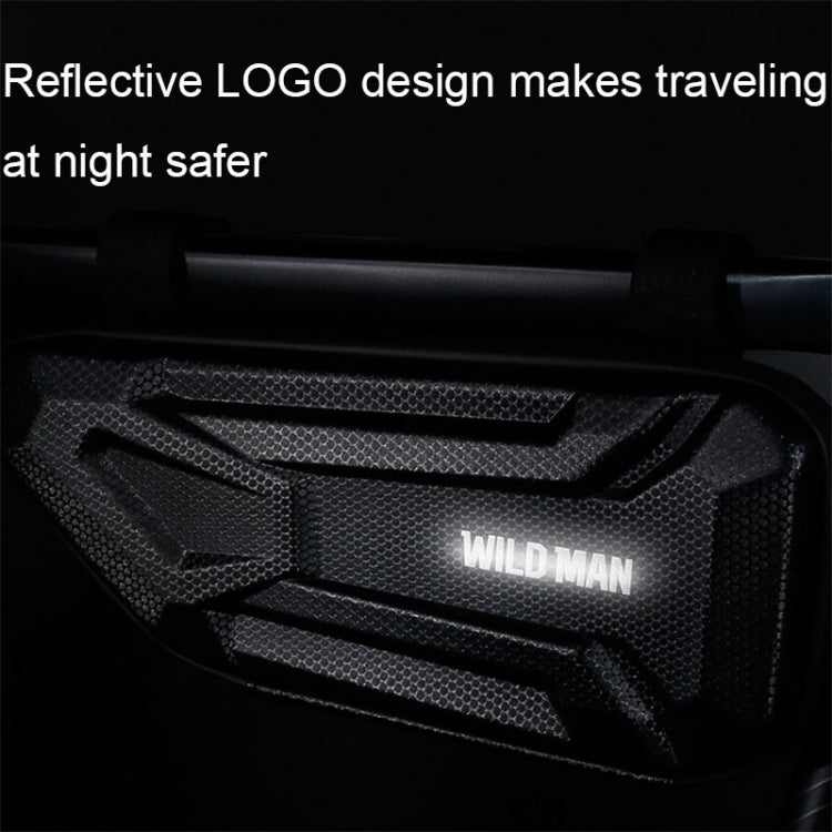 WILD MAN XT4 1.2L EVA Hard Shell Bicycle Triangle Bag Electric Vehicle Side Bag(Sun Pattern)