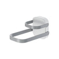 Double Layer Punch Free Wall Clothes Hanger Hooks Storage Organiser Rack(Gray)