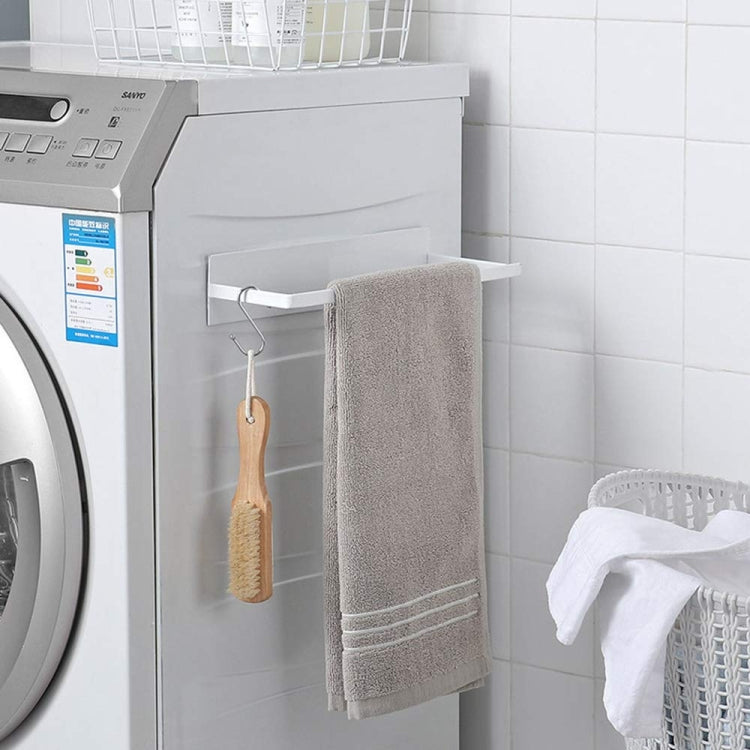 Wall Mounted Metal Clothes Hanger Storage Rack Multifunctional Shelf for Closet(White)