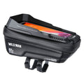 WILD MAN XT2S 1L EVA Hard Shell Mountain Bike Front Beam Bag Cycling Waterproof Phone Bag(Black)