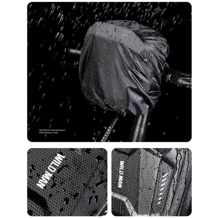 WILD MAN E18 2L EVA Hard Shell Bicycle Waterproof Front Bag Multifunctional Quick Release Hanging Bag(Black)