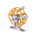 Ice Fishing Raft Reel Fly Reel With Base All Metal Hollow Fishing Tackle, Spec: 65mm Gold